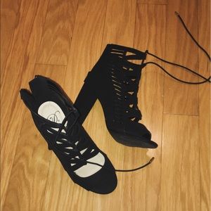 Strappy Black Heels